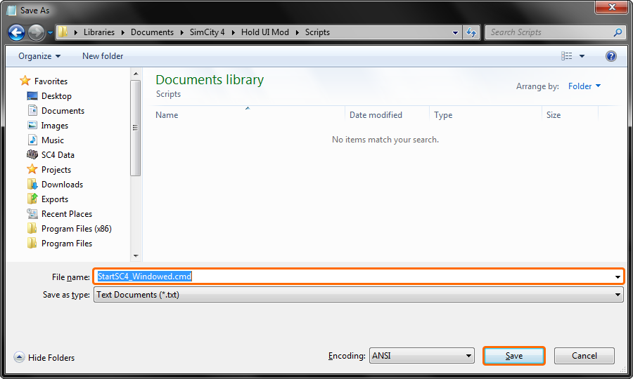 Notepad Save Dialog