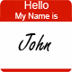 Hello my name is John