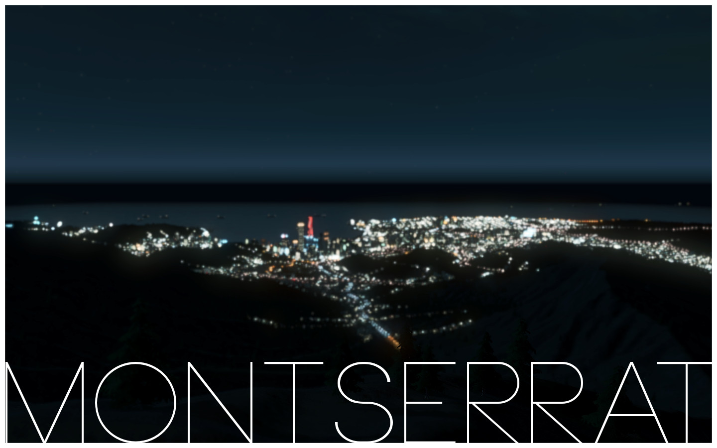 Above this city of lights