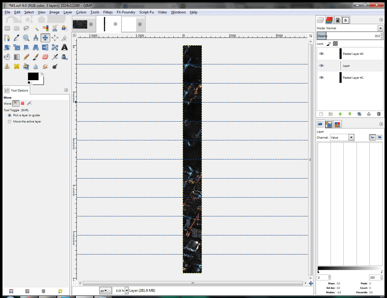 Cutting a mosaic