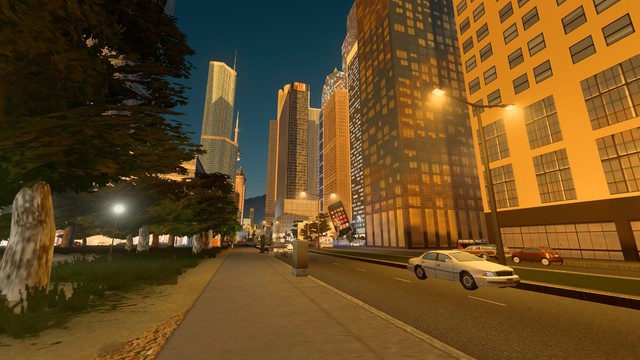 Walking west in Columbia Avenue