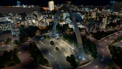 Gateway Arch at night