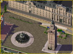 La Fachada del Palacio Real y el Casco Antiguo