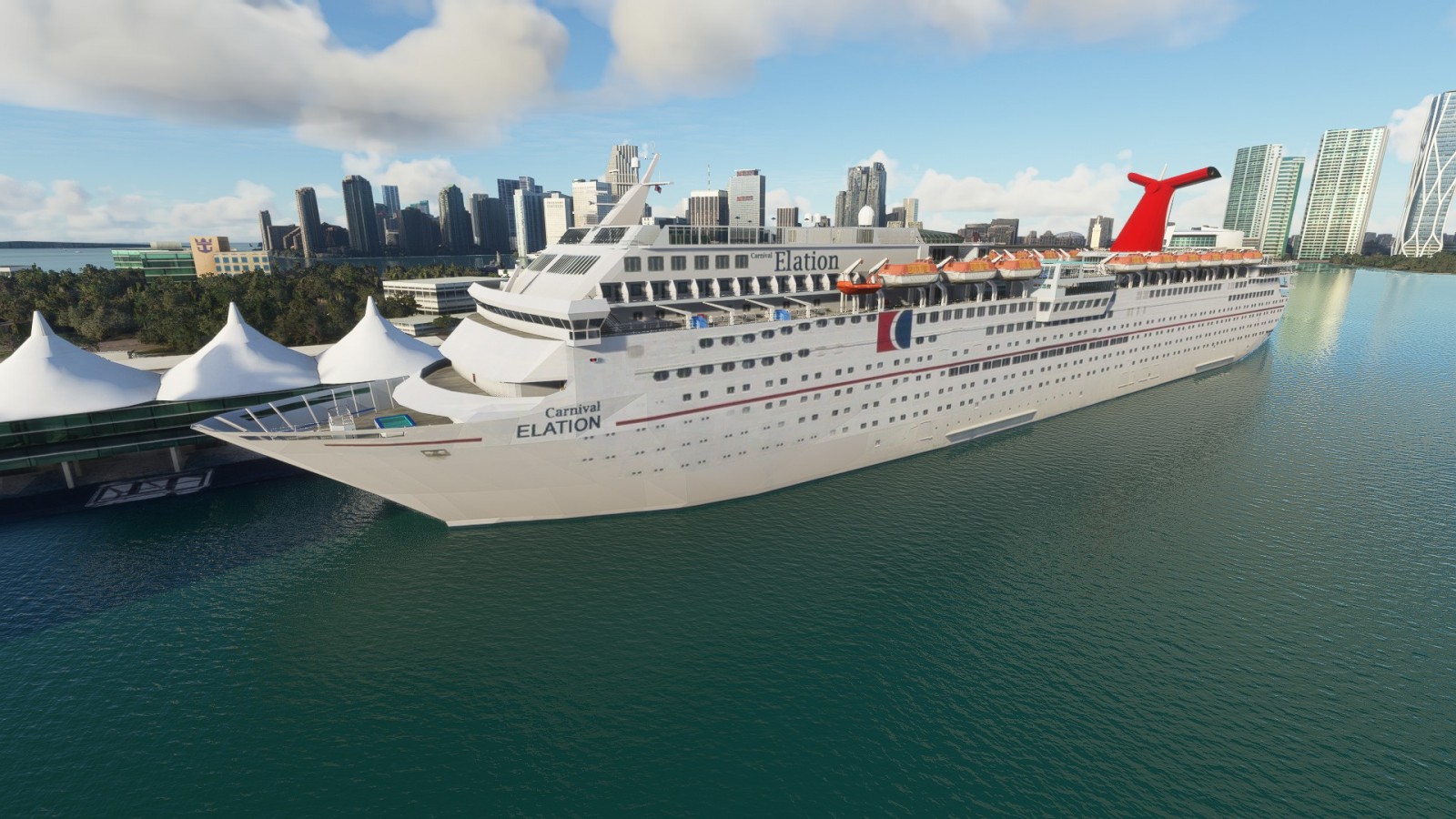 Carnival Cruise Ship outside of Miami