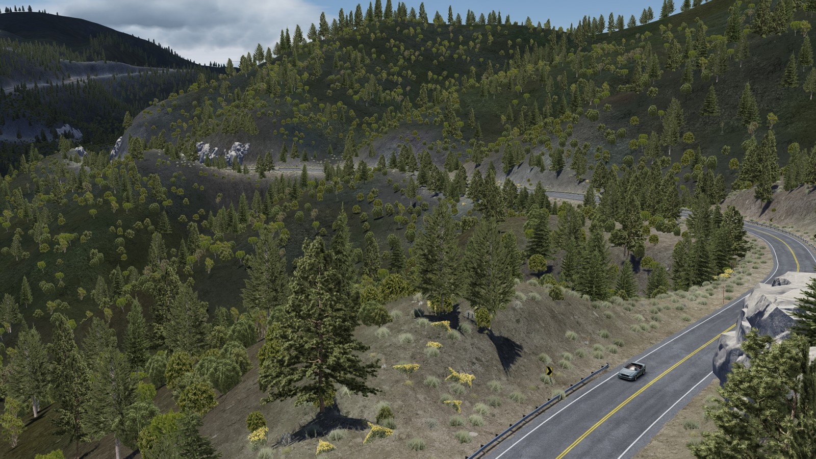 Driving around the Angeles National Forest in California